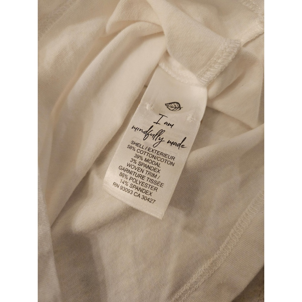 NIC+ZOE White Button Down Shirt Long Sleeve Cotton Modal Blend Women's Size L - Picture 5 of 8